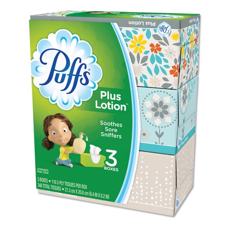 Puffs Plus Lotion™ 2 Ply Facial Tissue, 116 Sheets, 24 82086CT